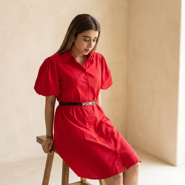 Poplin_Cotton_Shirt_Button_Down_Dress_For_Women