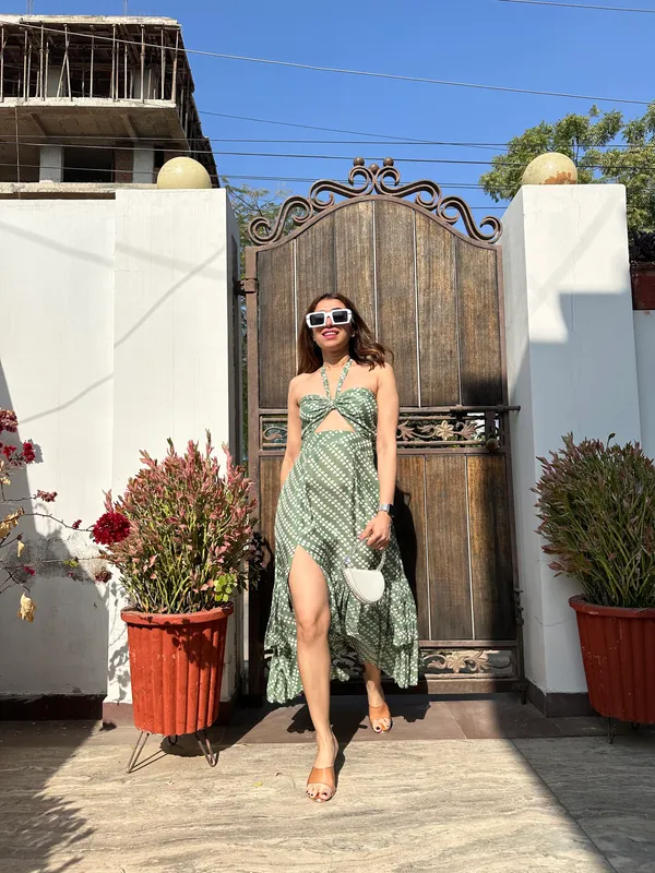 Cotton_Printed_Halter_High_Neck_Dress_For_Women
