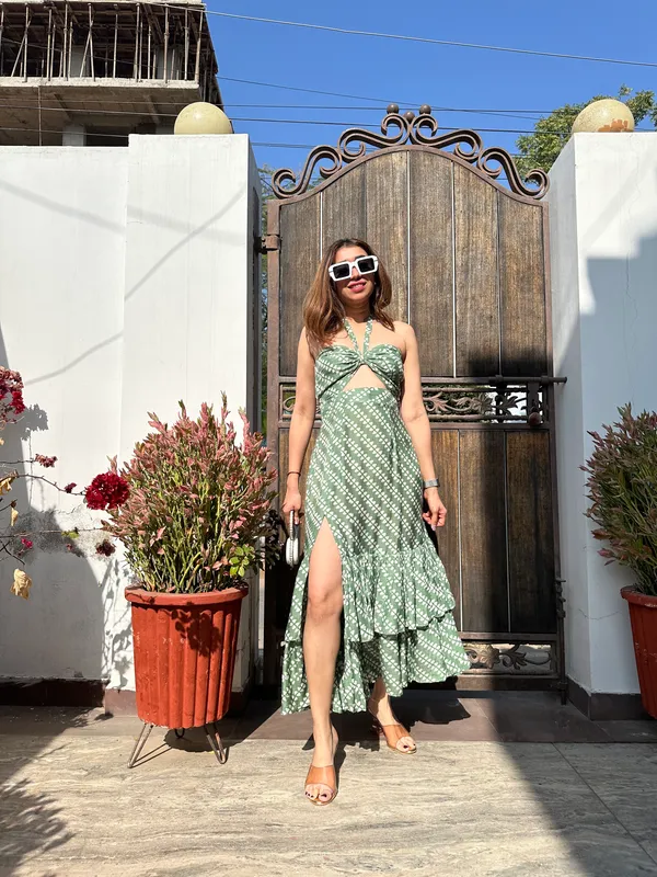 Cotton_Printed_Halter_High_Neck_Dress_For_Women