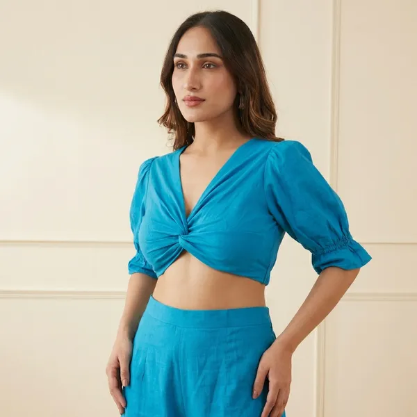Solid_Cotton_Knot_Co_Ord_Set_For_Women