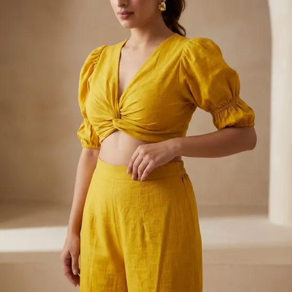 Solid_Cotton_Knot_Co_Ord_Set_For_Women