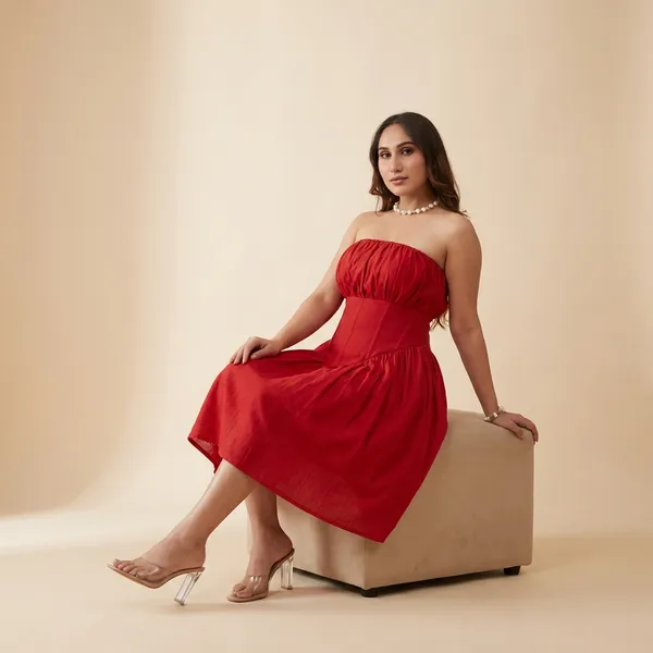 Solid_Cotton_Corset_Cutie_Dress_For_Women