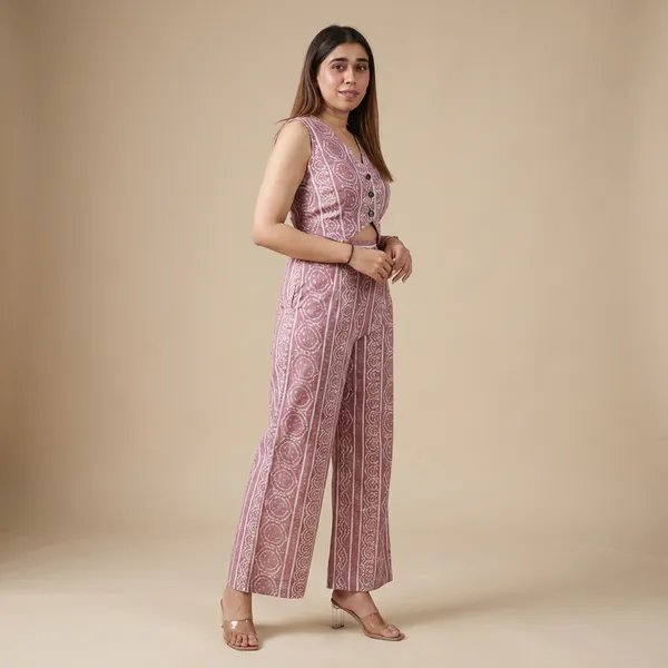 Printed_Cotton_Paradise_Pantsuit_For_Women
