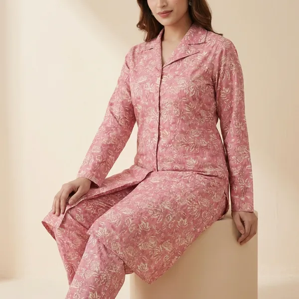 Printed_Florals_South_Cotton_Jacket_Co_Ord_Set_For_Women
