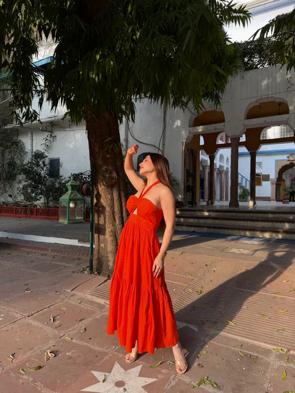 Cotton_Halter_High_Midi_Dress_For_Women