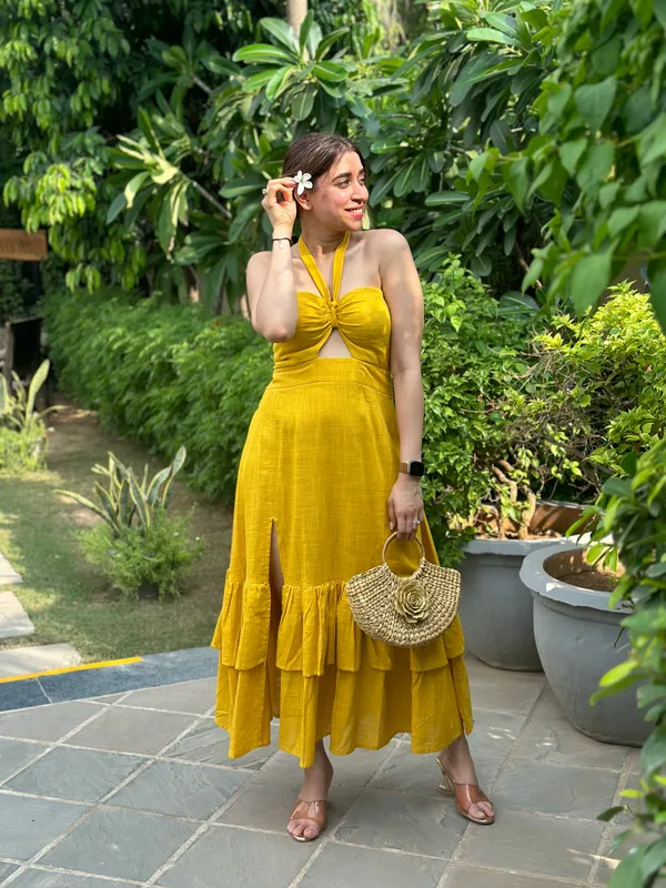 Cotton_Halter_High_Midi_Dress_For_Women