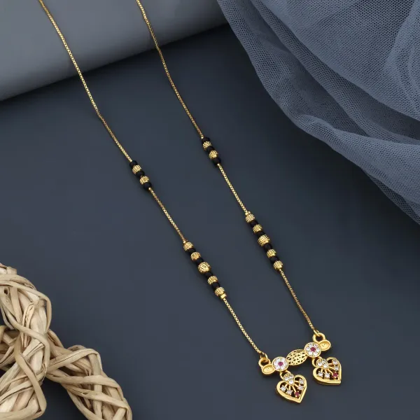 Beautiful_Heart_Shape_Mangalsutra_With_Colourful_stones