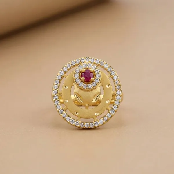 Golden_Smile_Emoji_Ring_With_Ruby_Stone_And_Crystal_Embellishments