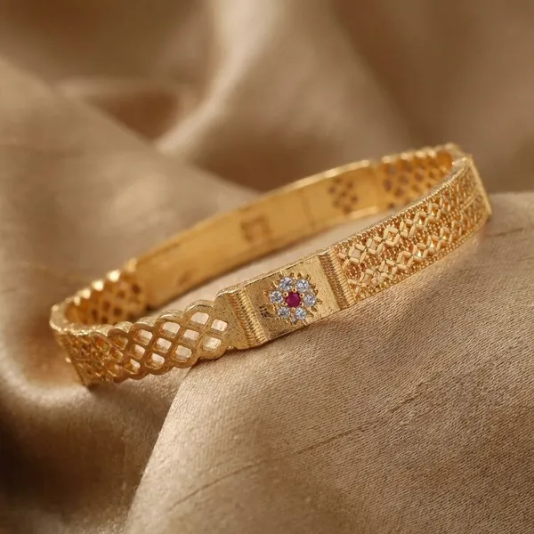 Gold_Plated_Designer_Bangles_With_Colorful_Stone_Work_Set_Of_2