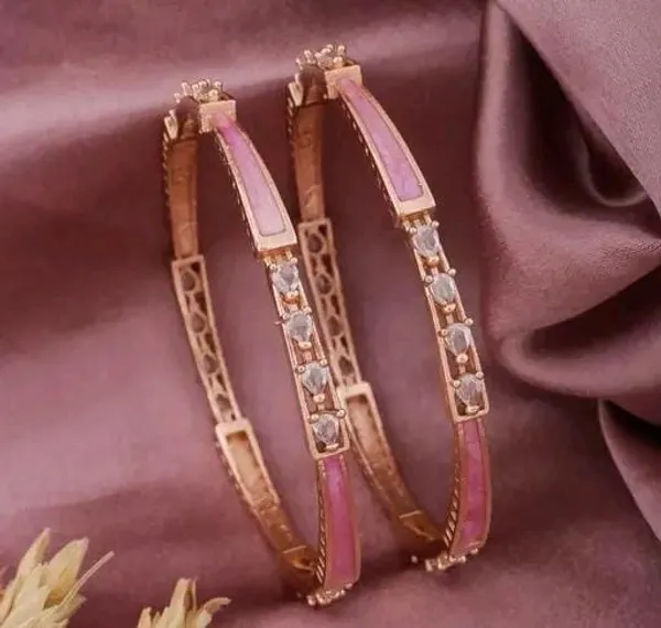 Rose_Gold_Meenakari_Bangles_with_Dimond_Crystle_|_Latest_2026_Designer_AD_Brass_Bangles