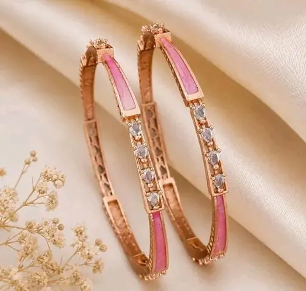 Rose_Gold_Meenakari_Bangles_with_Dimond_Crystle_|_Latest_2026_Designer_AD_Brass_Bangles