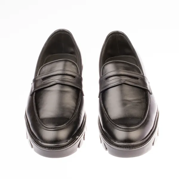 Black_Classic_Leather_Penny_Loafers_With_Chunky_Sole_For_Men