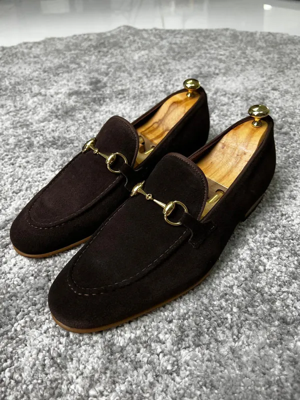 Brown_Suede_Buckle_Loafers_For_Men