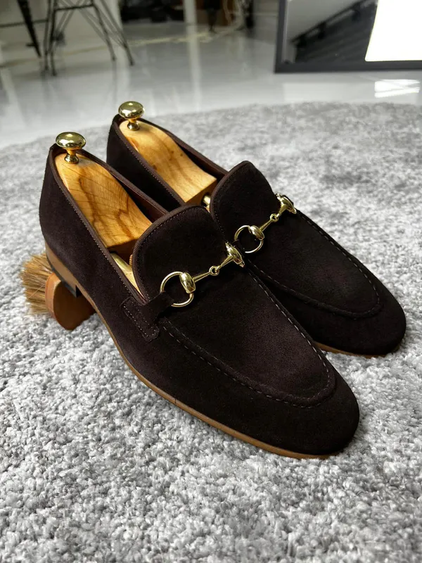Brown_Suede_Buckle_Loafers_For_Men