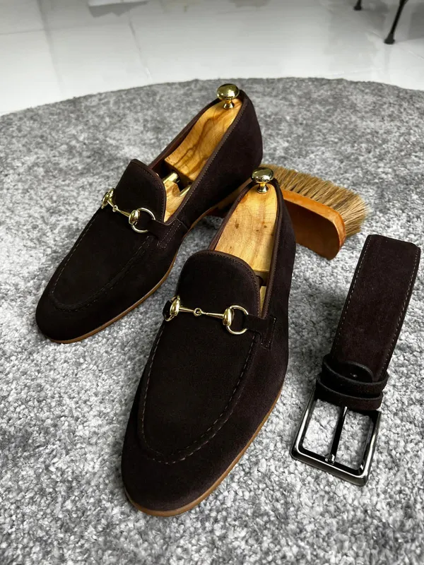 Brown_Suede_Buckle_Loafers_For_Men