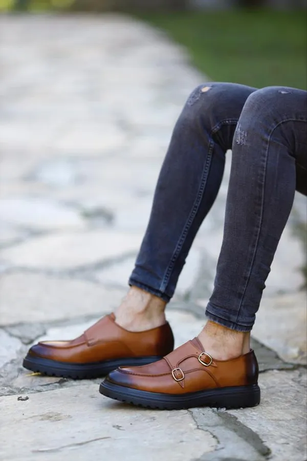 Double_Buckle_Monk_Chunky_Loafers_For_Men_In_Tan
