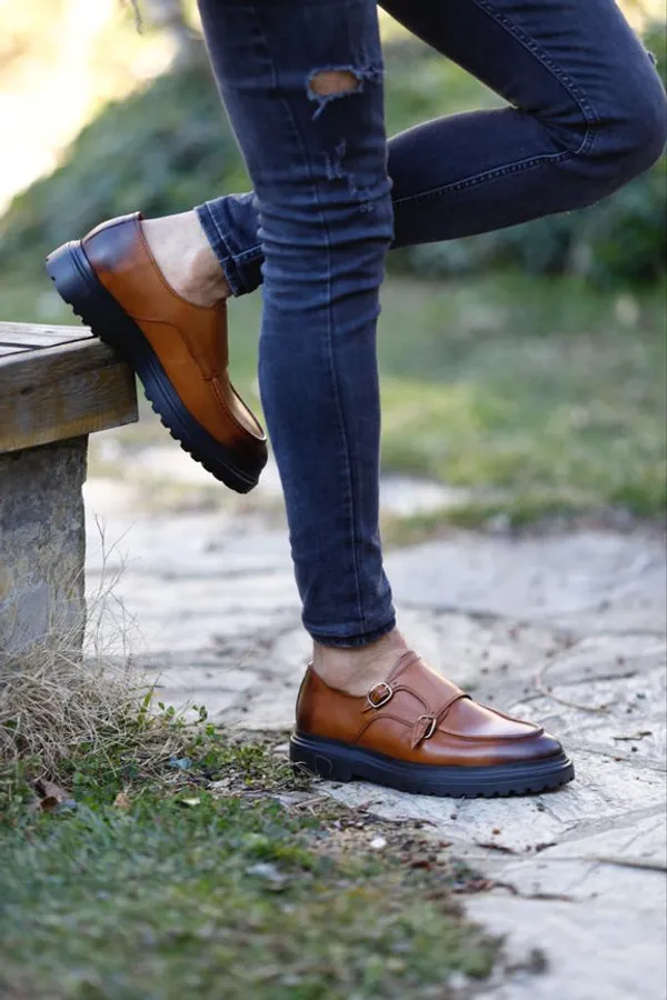Double_Buckle_Monk_Chunky_Loafers_For_Men_In_Tan
