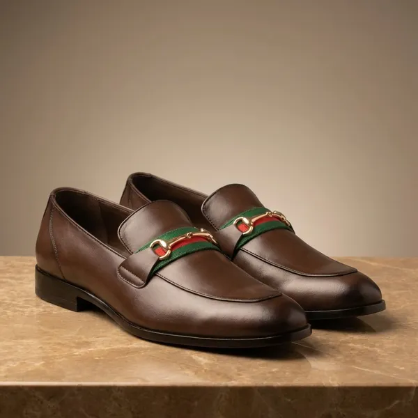 Brown_Leather_Horsebit_Loafers_With_Stripe_For_Men