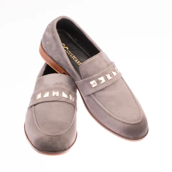 Lavender_Suede_Studded_Loafers_For_Men