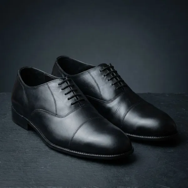 Black_Leather_Cap_Toe_Oxford_Formal_Shoes_For_Men