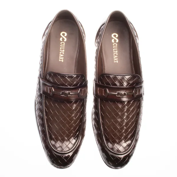 Brown_Woven_Leather_With_Buckle_Detail_Shoes_For_Men