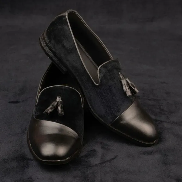 Black_Suede_And_Leather_Tassel_Loafers_For_Men