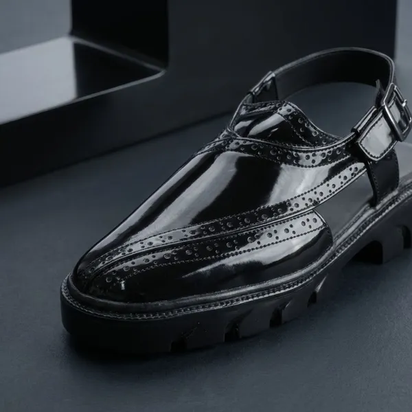 Black_Patent_Leather_Brogue_Style_With_Chunky_Sole_Shoes_For_Men