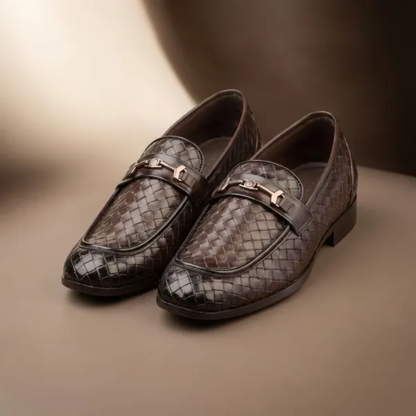 Brown_Woven_Leather_With_Metal_Buckle_Detail_Shoes_For_Men