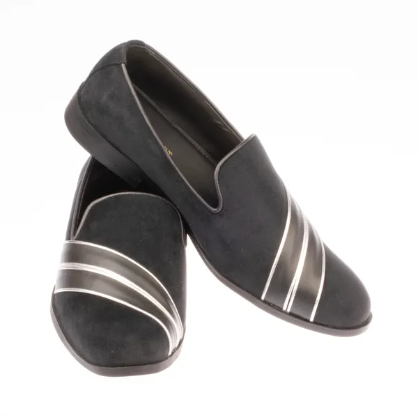 Grey_Slip_On_Loafers_With_Silver_Stripes_Shoes_For_Men