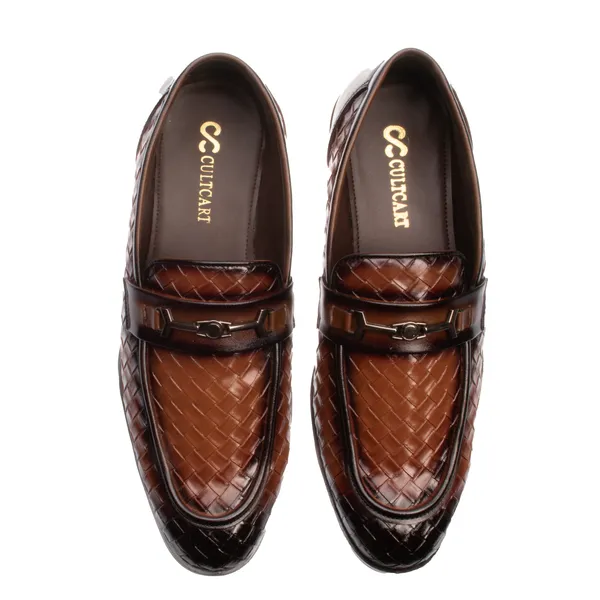Brown_Woven_Leather_With_Metal_Buckle_Detail_Shoes_For_Men