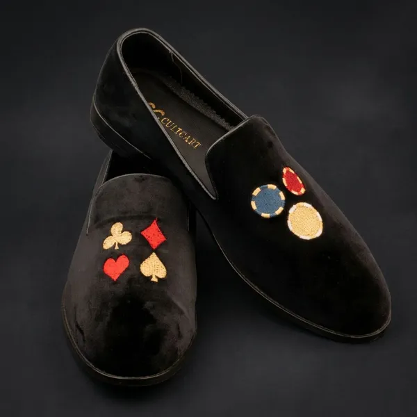 Black_Card_Suit_With_Poker_Chip_Detail_Shoes_For_Men