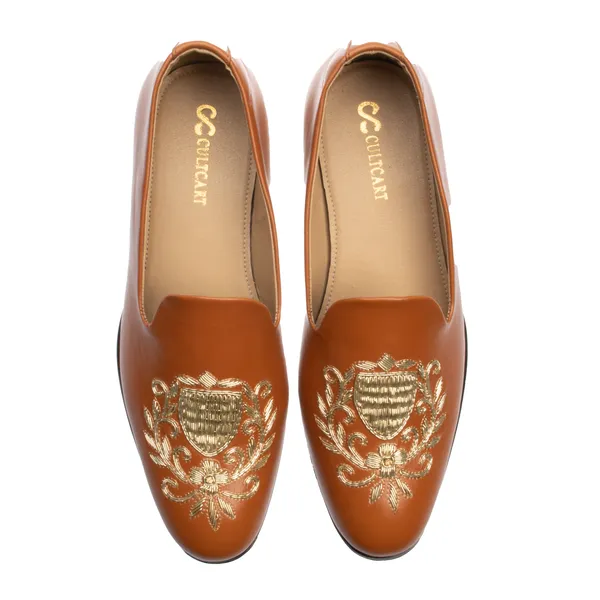 Brown_Embroidered_Jutti_Traditional_Ethnic_Shoes_For_Women