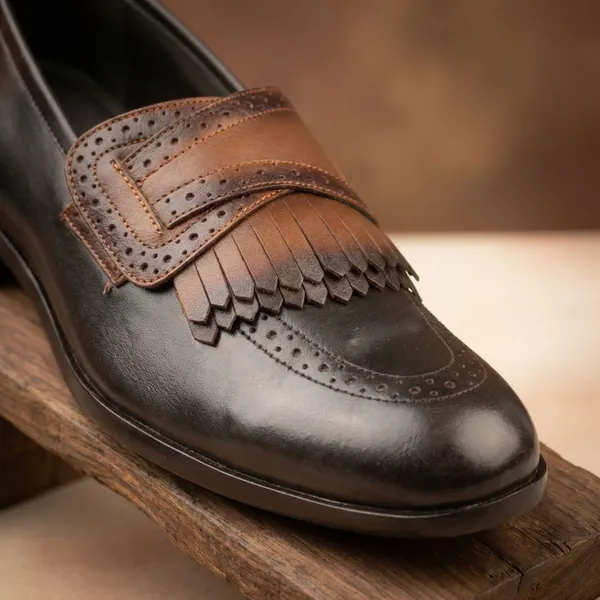 Brown_And_Black_Tan_And_Leather_Kiltie_Loafers_With_Brogue_Detailing_For_Men