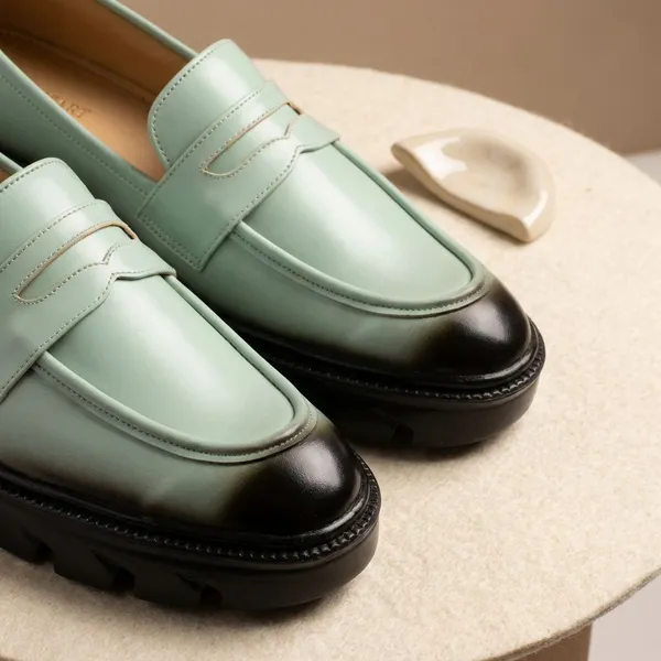 Light_Blue_Mint_Penny_Loafers_With_Chunky_Sole_For_Unisex