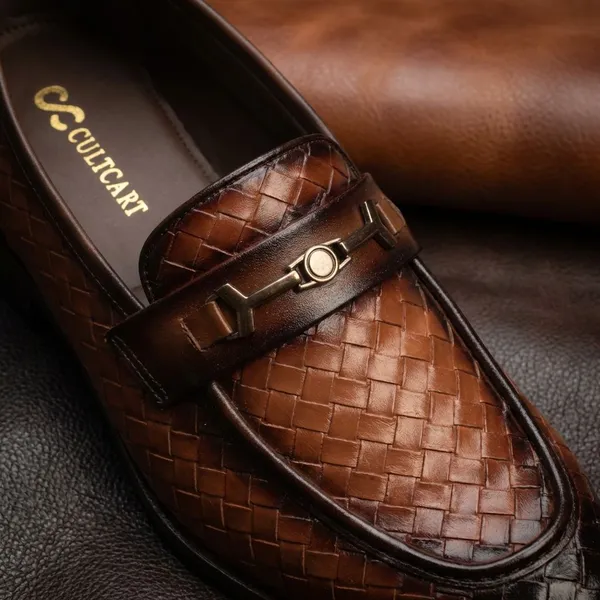 Brown_Woven_Leather_With_Metal_Buckle_Detail_Shoes_For_Men
