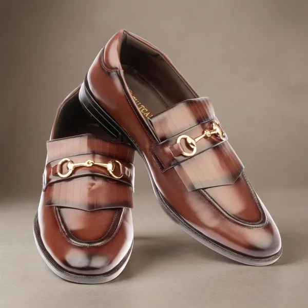Brown_Leather_Horsebit_Loafers_With_Gold_Buckle_For_Men
