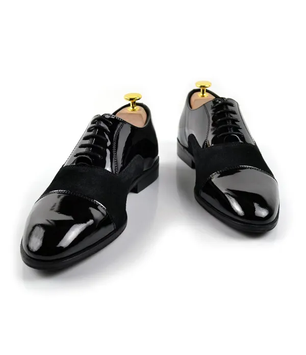 Black_Patent_Leather_Formal_Oxford_Suede_Panel_Shoes_For_Men