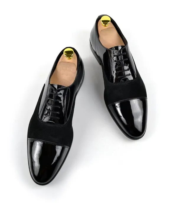Black_Patent_Leather_Formal_Oxford_Suede_Panel_Shoes_For_Men