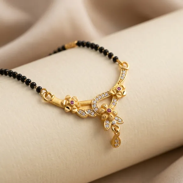 Elegant_Black_Beaded_Mangalsutra_With_Golden_Pendant