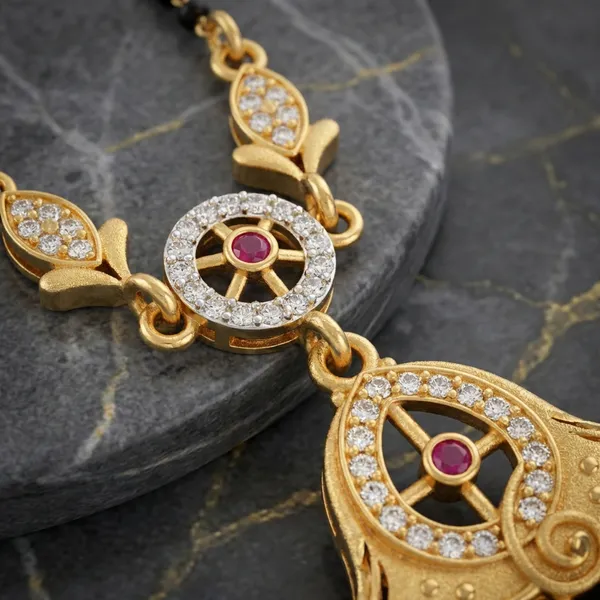 Elegant_Black_Chain_With_Ruby_Stone_Pendant