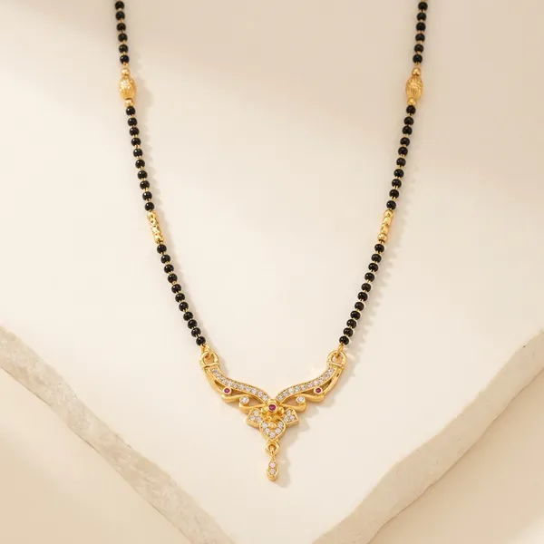 Black_Beaded_Mangalsutra_Necklace_With_Golden_Pendant