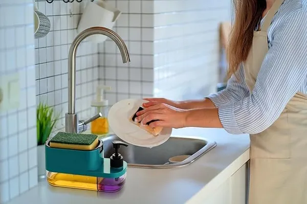 Multicolour_2_In_1_Soap_Dispenser_For_Bathroom_Accessories_Dishwasher_Liquid_Holder_Liquid_Dispenser_Pump_500_Ml_With_Sponge_Holder_Kitchen_Sink_Accessories_Items_Multi_Color