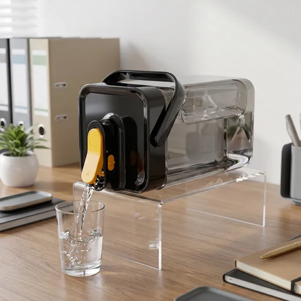 Dimazofly_3500_ml_Water_Pitcher_for_Refrigerator_Door,_Clear_Square_Drink_Dispenser_with_Measurement_Markings,_Durable_Plastic_Infusion_Carafe_for_Iced_Tea_&_Fruit_Water_(_Pack_Of_1_)