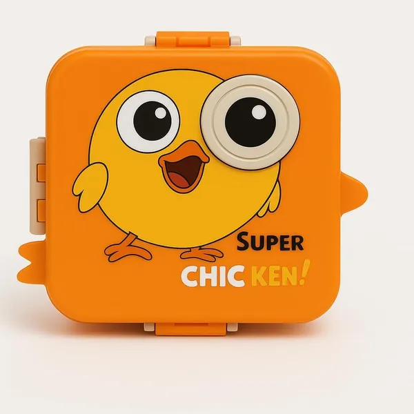 Dimazofly_3_Compartment_Stainless_Steel_Tiffin_Box_–_Insulated,_Leak-Proof_&_BPA-Free_Bento_Box_with_Tray,_Spoon_&_Container_for_School,_Office,_Travel_–_1120ml_+_70ml,_Orange