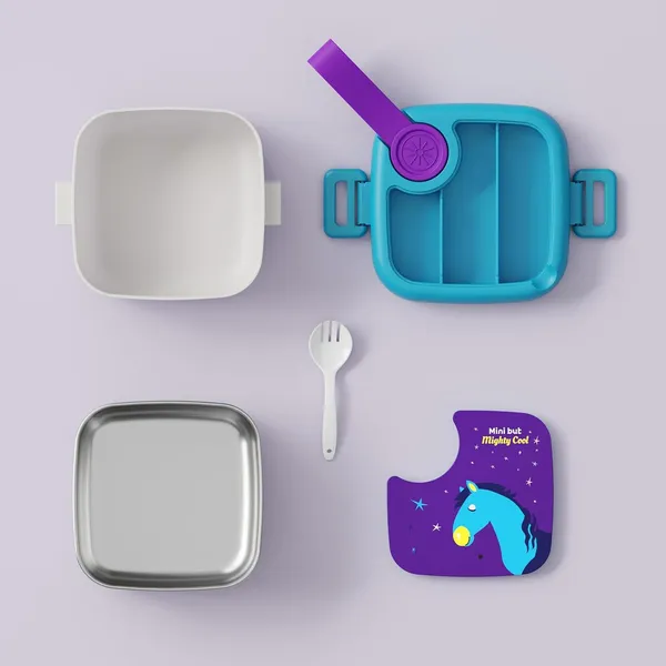 Dimazofly_Kids_Lunch_Box_for_School,_Leakproof_Plastic_Tiffin_Box_with_Spoon_&_Fork,_Cute_Giraffe_Printed_Food_Container_with_Handle_for_Toddlers,_Boys_&_Girls,_BPA-Free_(550ml)(Multicolor)