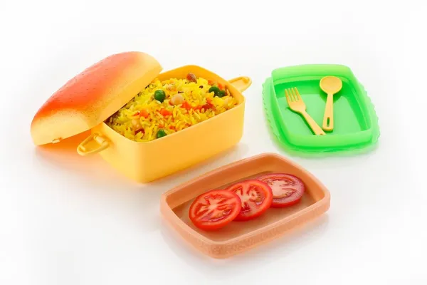 Multicolor_Plastic_Mad_Wolf_Square_3_Containers_Sandwich_Burger_Shape_Tiffin_Lunch_Box_With_Spoon