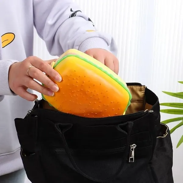 Multicolor_Plastic_Mad_Wolf_Square_3_Containers_Sandwich_Burger_Shape_Tiffin_Lunch_Box_With_Spoon