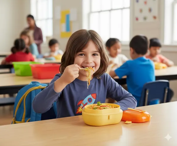Orange_Mango_Shape_Lunch_Box_With_Spoon_And_Fork