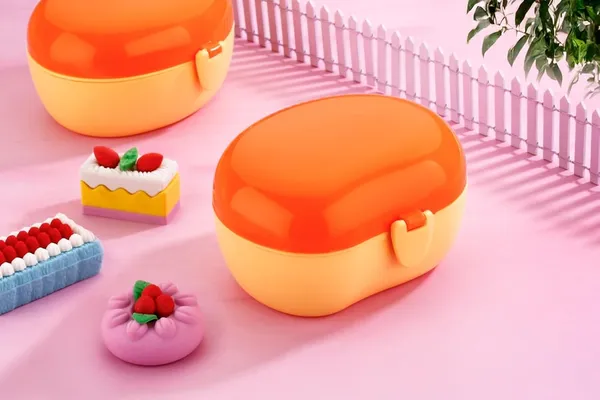 Orange_Mango_Shape_Lunch_Box_With_Spoon_And_Fork
