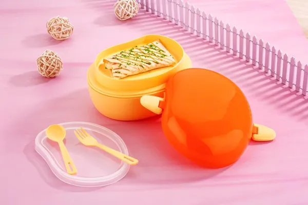 Orange_Mango_Shape_Lunch_Box_With_Spoon_And_Fork